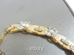 Rare Trifari Alfred Philippe Marquise, Baguette & Round Rhinestone Gp Necklace