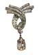 Rare Trifari Pat Pend Alfred Philippe Brooch Cascade 1953 Diamant&eacute; Baguettes SB