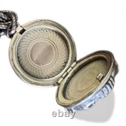 Rare Trifari Philippe-Era Cobalt Enamel Floral Locket Necklace Bracelet Set