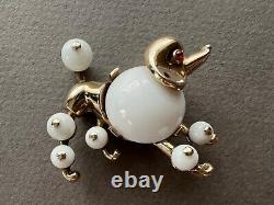 Rare Unusual Vintage Alfred Philippe Trifari Poodle Brooch Pin