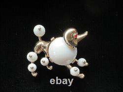 Rare Unusual Vintage Alfred Philippe Trifari Poodle Brooch Pin