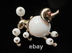 Rare Unusual Vintage Alfred Philippe Trifari Poodle Brooch Pin