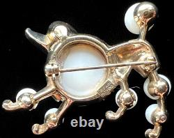 Rare Unusual Vintage Alfred Philippe Trifari Poodle Brooch Pin