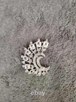 Rare VTG Rhinestone ALFRED PHILIPPE TRIFARI BROOCH PIN CLIP
