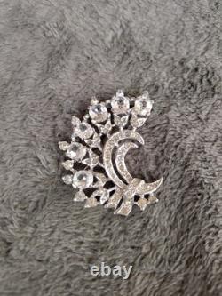 Rare VTG Rhinestone ALFRED PHILIPPE TRIFARI BROOCH PIN CLIP
