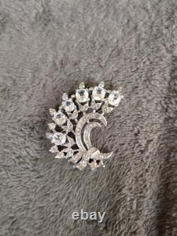 Rare VTG Rhinestone ALFRED PHILIPPE TRIFARI BROOCH PIN CLIP