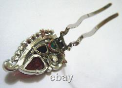 Rare Vintage 40s Trifari Tutti Frutti Hair Fork Clip Ornament Alfred Philippe