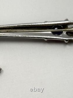 Rare Vintage Alfred Philippe Trifari Axe Brooch With Enamel & Cabochons-Book Piece