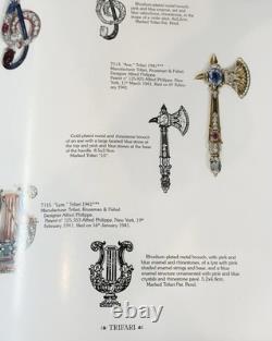 Rare Vintage Alfred Philippe Trifari Axe Brooch With Enamel & Cabochons-Book Piece