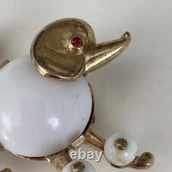 Rare Vintage Alfred Philippe Trifari White Poodle Brooch Pin
