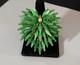 Rare! Vintage Crown TRIFARI Alfred Philippe Green Fan Layered Brooch Or Pendant