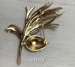 Rare Vintage Crown Trifari Alfred Philippe 1963 Pine Cone Rhinestone Brooch