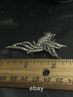 Rare Vintage Crown Trifari Alfred Philippe Brooch Pin Phoenix Signed 2.5 Tested
