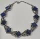Rare Vintage Crown Trifari Alfred Philippe Moonstone Blue/Silver Necklace
