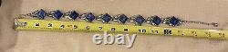 Rare Vintage Crown Trifari Alfred Philippe Moonstone Blue/Silver Necklace