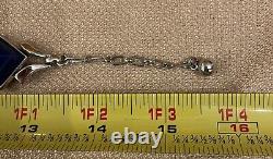 Rare Vintage Crown Trifari Alfred Philippe Moonstone Blue/Silver Necklace