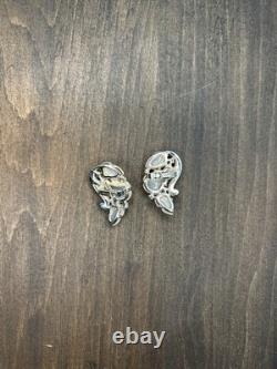 Rare Vintage Crown Trifari Alfred Philippe Moonstone Fruit Salad Earrings