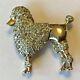 Rare Vintage Crown Trifari Alfred Philippe Rhinestone Poodle Dog Pin Brooch