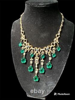 Rare Vintage Crown Trifari Jewels Of India Necklace 1950 Alfred Philippe