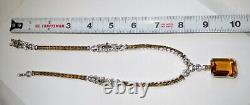Rare Vintage Trifari Alfred Philippe Necklace 1942 Faux Golden Sapphires