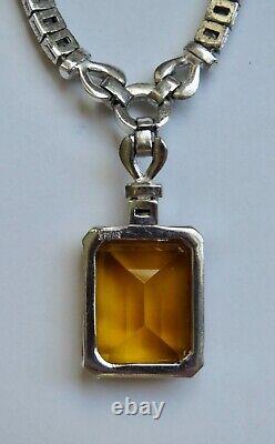 Rare Vintage Trifari Alfred Philippe Necklace 1942 Faux Golden Sapphires