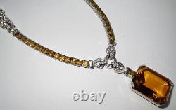 Rare Vintage Trifari Alfred Philippe Necklace 1942 Faux Golden Sapphires