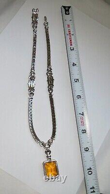 Rare Vintage Trifari Alfred Philippe Necklace 1942 Faux Golden Sapphires