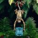 Rare Vintage Trifari Alfred Philippe Sterling Rhinestone Vermeil Hanging Monkey