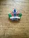 Rare Vtg Signed Trifari Alfred Philippe Cab Faux Pearl Enamel Crown Pin Brooch