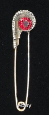 Rare Vtg Signed Trifari Alfred Philippe Sterling Silver Diaper Pin Safety Pin