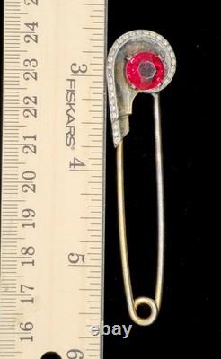 Rare Vtg Signed Trifari Alfred Philippe Sterling Silver Diaper Pin Safety Pin