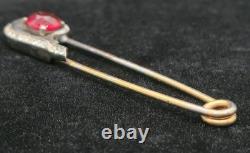 Rare Vtg Signed Trifari Alfred Philippe Sterling Silver Diaper Pin Safety Pin