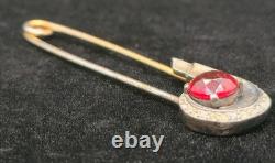 Rare Vtg Signed Trifari Alfred Philippe Sterling Silver Diaper Pin Safety Pin