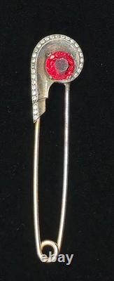 Rare Vtg Signed Trifari Alfred Philippe Sterling Silver Diaper Pin Safety Pin