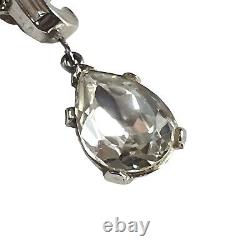 Rare Vtg. Trifari Pat Pend Brooch Alfred Philippe Clear Baguette 1953 Dangle SB