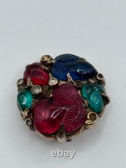 SINGLE Vintage Trifari Earring Clip On Alfred Philippe Tutti Frutti Fruit Salad