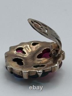 SINGLE Vintage Trifari Earring Clip On Alfred Philippe Tutti Frutti Fruit Salad