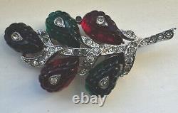 STUNNING Alfred Philippe Crown Trifari Jelly Mold Fruit Salad Fur Clip Brooch