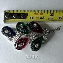 STUNNING Alfred Philippe Crown Trifari Jelly Mold Fruit Salad Fur Clip Brooch