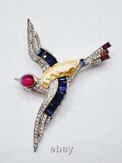 SUPER RARE Alfred Philippe TRIFARI pearl belly MING'S BIRD Brooch PIN