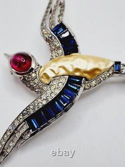 SUPER RARE Alfred Philippe TRIFARI pearl belly MING'S BIRD Brooch PIN