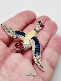 SUPER RARE Alfred Philippe TRIFARI pearl belly MING'S BIRD Brooch PIN