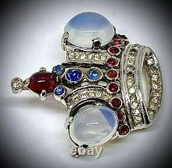 Sterlincrown Trifarialfred Philippeluna Moonstoneking Crown Pin/brooch