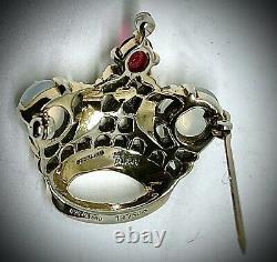 Sterlincrown Trifarialfred Philippeluna Moonstoneking Crown Pin/brooch