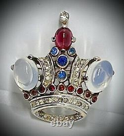 Sterlincrown Trifarialfred Philippeluna Moonstoneking Crown Pin/brooch