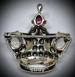 Sterlincrown Trifarialfred Philippeluna Moonstoneking Crown Pin/brooch