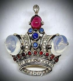 Sterlincrown Trifarialfred Philippeluna Moonstoneking Crown Pin/brooch