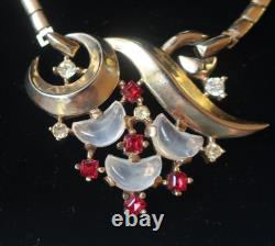 Striking Rare Crown Trifari Alfred Philippe Vintage Clair de Lune Necklace 14.5