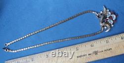 Striking Rare Crown Trifari Alfred Philippe Vintage Clair de Lune Necklace 14.5