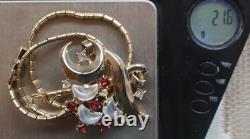 Striking Rare Crown Trifari Alfred Philippe Vintage Clair de Lune Necklace 14.5
